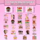 Dtf Transfers Ready to Press - 24 Pcs Kwanzaa Iron on Patches for T-Shirts, African Amercan Iron on Stickers Happy Kwanzaa Heat Transfer Vinyl Decals for DIY Fabric Clothes Decor
