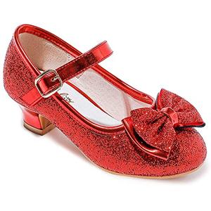 Amazon.com | Walofou Flower Red Girl Shoe Princess Shoes Girls' Flat for Toddler/Little Kid Girls' Shoes/Big Kid (2801 Red 9) | Flats