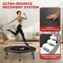 40'' Foldable Fitness Trampoline Indoor & Outdoor Rebounder with Safety Pad, Includes Interactive Fitness Game for Body & Mind, Supports Up to 400lbs