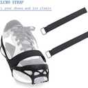 Ice Cleats, Highly elastic Traction Cleats Grippers with tape Straps and Storage Bag, Anti Slip Walk Traction Cleats for Hiking Walking on Snow and Ice, L: Women10-15/Men9-13/foot length 255-297 mm