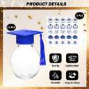 25 Pcs Graduation Cap Candy Jars with Tassels & Stickers - 2026 Graduation Party Favors, Graduation Candy Containers Bulk for DIY Grad Table Party Supply Gifts