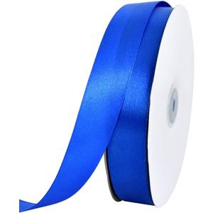 TONIFUL 1 Inch x 100 yds Royal Blue Satin Ribbon, Thin Solid Color Satin Ribbon for Gift Wrapping, Crafts, Hair Bows Making, Wedding Party Decoration, Invitation Cards, Floral Bouquets, Christmas (1 in x 100 yds)