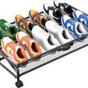 Under Bed Shoe Storage Organizer, Rolling Under Bed Storage Containers with Wheels, Under Bed Shoe Organizer Drawer Space Saving for bedroom (1 Pack)