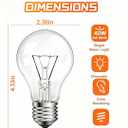 40 Watt Incandescent Light Bulbs, Dimmable, 40W Equivalent, A19 Light Bulbs,High Brightness 2700K Warm White (6PACK)