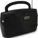 GPX R633B Portable Shortwave AM/FM Clock Radio (Black)