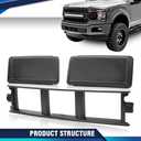 PIT66 Front Bumper Cover Lower Grille Trim Panel Compatible With Ford F150 2018 2019 2020 Black ABS Plastic JL3Z17B968BB