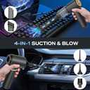 BSRCO Car Vacuum Portable Cordless 30Min Runtime, 15KPa Suction Handheld Vacuum Cordless 4-in-1, 1.25Lbs Lightweight, 75dB Quiet, USB-C Fast Charging, Washable HEPA Filter for Car, Home & Pet Hair