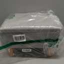 lumizone Small Ottoman with Storage Footstool Compact Foot Rest Stool for Living Room Under-Desk Entryway or Bedroom 10.63" Low-Height Storage Ottoman Cube Lightweight & Stylish (Gray) (Grey)