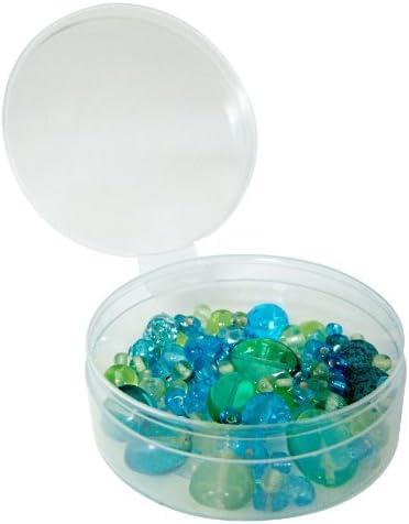100 Count Clear 2 1/2" Round Plastic Containers with Lids for Beads, Candies, Snuff Cans, Confections and Any Small Items