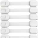 Child Safety Strap Locks (10 Pack) Baby Locks for Cabinets and Drawers, Toilet, Fridge & More. 3M Adhesive Pads. Easy Installation, No Drilling Required, White
