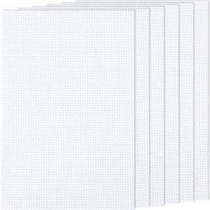 6 PCS Cross Stitch Aida Fabric 14 Count, 18 by 12 Inch, Classic Reserve Cross Stitch Aida Cloth for Home DIY Embroidery Decoration, White