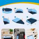 VISTOP Large Foldable Dog Pool, Hard Plastic Shell Portable Swimming Pool for Dogs Cats and Kids Pet Puppy Bathing Tub Collapsible Kiddie Pool (57inch.D x 11.8inch.H, Blue)