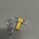 knobelite 10 Pack Polished Gold Cabinet Knobs with Zinc Alloy Base, Acrylic Cabinet Pulls for Kitchen, Modern Cupboard Single Hole Dresser Drawer Pull Handle