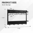 Magnetic Cup Storage Organizer Holder  Strong Magnetic Tumbler Rack for Stanley 30/40oz, Yeti, RTIC & More  Space-Saving Cup Rack for Refrigerator with 5 Hooks