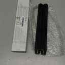 Black Ribbed Taper Candles 4 Pack, Extra Long 10.5 Inch Tall Candlesticks, Ultra Long Burning 8-12 Hours Dripless Unscented for Modern Home Decor Gothic Centerpieces