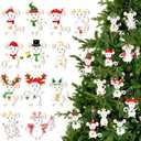 36 Pcs Christmas Mouse Ornaments Wooden Christmas Mice Tree Ornaments Woodland Cute Tree Wreath Decor Xmas Hanging Wood Cutouts Decor for Farmhouse Home Xmas Winter Holiday Party Favors