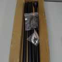 Curtain Rods for windows 32-62 inch, 5/8 inch Decorative Matte Black Splicing Heavy Duty Metal Curtain Rod set with Brackets