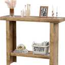Farmhouse Wood Entryway Table Narrow Console Tables with Storage Behind The Couch Sofa, Entrance Side Table with Shelves for Hallway, Living Room, Foyer, Rustic, 42 Inches X 14 Inches X 35 Inches