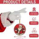 2 x Hail Santa - Santa Rocker - Heavy Metal Rock - Emo Goth Rockstar - Christmas Ornaments - Christmas Decorations - 3.6 in Acrylic - Funny Gag Gifts - White Elephant - Stocking Stuffers