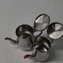 ZOOFOX 2 Pack Bacon Grease Container with Mesh Strainer, 27oz 22oz Stainless Steel Oil Storage Pot for Storing Frying Oil and Cooking Grease