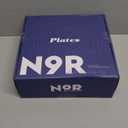 N9R 60PCS White Plastic Plates with Gold Rim, Elegant Disposable Plates, Circular Ribbed Design, 30 Dinner & 30 Dessert Plate for Parties, Weddings, Banquets, and Events (Translucent White)