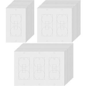 70 Pcs Wall Insulation Gasket Rectangle Wall Plate Outlet Sealers White Outlet Insulation Foam Replacement Weatherproof Gasket Sealer Energy Saving for Electrical Plates Switch Covers