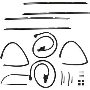 munirater 17PCS Door Tailgate Weatherstripping Seal Kit Replacement for 1978-1987 El Camino Caballero Pickup 2-Door