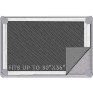 ELEGX Pee Pads Tray 30 X 36 Inches, Silicone Dog Bedpan Tray, High Edge Puppy Pad Holder Tray for Easy to Clean and Spill Free Dog Bedpan Training Pad Tray with Fixing Buckle