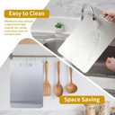 Titanium Cutting Board, 100% Pure Titanium Cutting Boards for Kitchen, Upgrade Hygiene & Durability Food-Grade Cutting Boards for Meat Fruit & Vegetable(18.1"L x 12"W)