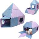 Asweets 18-Piece Magnetic Fort Building Kit, Lightweight Panels with Built-in Magnets, Giant Modular Playhouse Panels for 3+ Kids, 18-pcs Various Shapes