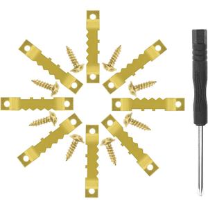 200 Pack Sawtooth Picture Frame Hanging Hangers Double Hole with Screws