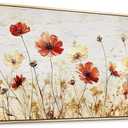 ERQINHUA Large Framed Canvas Wall Art For Living Room Wall Decoration For Bedroom Abstract Flower Painting Wood Frame Dining Room Decor Artwork Prints Modern Room Home Decor Ready To Hang 20"X40"