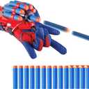 Keivon Spider Gloves Man Web Shooter for Kids, Launcher Spider Kids Plastic Cosplay Glove Hero Movie Launcher Wrist Toy Set Funny Decorate Children Funny Educational Toys (Blue)