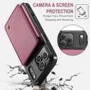 Vinich for iPhone 17 Pro Max Wallet Case with Card Holder, RFID Blocking Credit Slots Kickstand Shockproof Phone Cover Fit for iPhone 17 Pro Max 6.9" Wine Red
