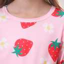 Bow Dream Girl Dress Cute and Matching American Girl Doll Clothes for Girls Pink Strawberry (Pink)