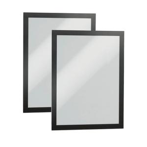 Durable Duraframe Self-Adhesive Magnetic Frame Black - Letter Size 12x10" - Document Frame For Internal Signage - Self-Adhesive Attachment - Pack of 6