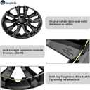 TangMiGe 4-Pack Hubcaps Wheel Covers Compatible with Nissan Altima Sedan 2013 2014 2015 2016 2017 2018, 40315-3TM0B, 16 inch 16" (Black Color)