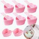 20 Pairs Pink Heart-shaped Plastic Facial Mask Mixing Bowls Set with Spatulas - DIY Skincare Mixing Tool Kit, Mud Masks, Home Salon, and Beauty Salon Use, Face Mask Applicator Tool(20Pcs)