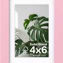 Egofine 4x6 Picture Frame with Plexiglass, Display Pictures 3.5x5 with Mat or 4x6 Without Mat for Tabletop and Wall Mounting, Pink