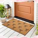 Black Bow Doormat 17 x 30 Inch Outdoor Bowknot Front Door Mat Artificial Coir Rug with Non-Slip Backing Welcome Doormat for Front Door, Entrance, Bedroom, Home Indoor Outdoor Floor Decor