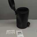 Cesun 1.2 Gallons Small Black Trash Can, Bathroom Garbage Can with Lid and Foot Pedal, Mini Round Wastebasket for Bathroom, Bedroom, Office, 4.5 Liters / 1.2 Gallons, Matte Black