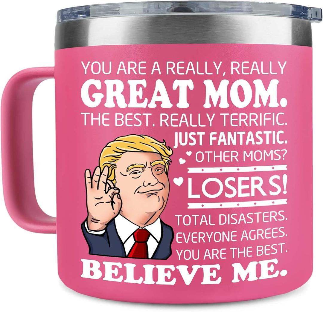 2 x Christmas Mom Gifts From Daughter, Son - Mom Mug - Birthday, Christmas Gift Ideas for Moms, Wife - Gifts For Moms, Mother, Mama From Kids - 14 Oz Stainless Steel Coffee Mug