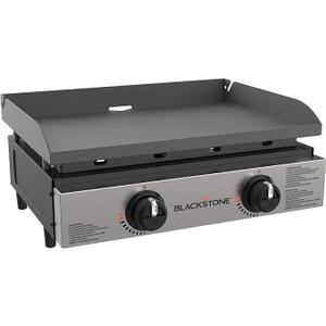 Blackstone 1813 Original 22 Tabletop Griddle with Hood and Stainless Steel Front Plate, Powder Coated Steel, Black Blackstone 1813 Original 22 Tabletop Griddle with Hood and Stainless Steel Front Plate, Powder Coated Steel, Black