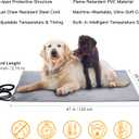 Toozey XL Pet Heating Pad, Waterproof & Chew Resistant, 6 Temp Settings with Timer, 47x28 in for Dogs & Cats