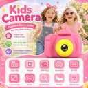 Kids Camera for Girls Age 3-10, Pink Kids Digital Camera with 1080P Video, 8MP Photo, 32GB Card, Lanyard, Toy Camera Birthday for Girls Boys Ages 3 4 5 6 7 8