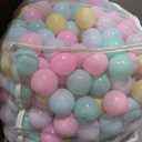 Amazon Basics BPA-Free Ball Pit Balls with Storage Bag, Crush-Proof Plastic for Toddlers Kids 12+ Months Play, 6 Pastel Colors, Pack of 400
