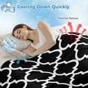 Country Cozy Cooling Blanket, Morocco Style Black Soft All Season Lightweight Summer Home Decor Blanket for Bed Couch Sofa Chair Travel, 60 x 80 Inch