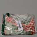 Giwawa Christmas Checkered Tablecloth Round, 60 Inch Winter Xmas Red Green Tartan Buffalo Plaids Table Cloth Cover, Non-Slip Waterproof for Kitchen Dining Party Holiday Farmhouse Decor