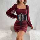 Bounzhi Women Wide Elastic Corset Belt Stretch Leather Belt Dresses Belt Lace Vintage Waist Belt Buckle for Women and Girls (Black)