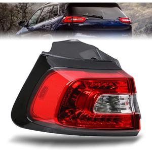 Tail Light Assembly Outer Compatible with Jeep Cherokee 2014-2018 Rear Taillight Brake Lamp Left Driver Side Replace 68102907AF CH2804107 Halogen Model